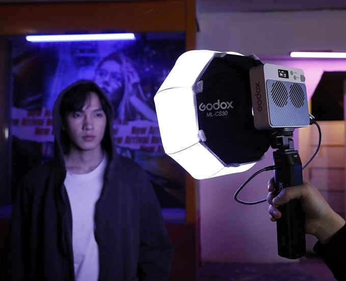 Godox ML100R RGB LED Video Light, 110W 1800K-1000K Full Color RGB LED COB Contiuous Light, 14 FX Effects Photography Light Support APP Control