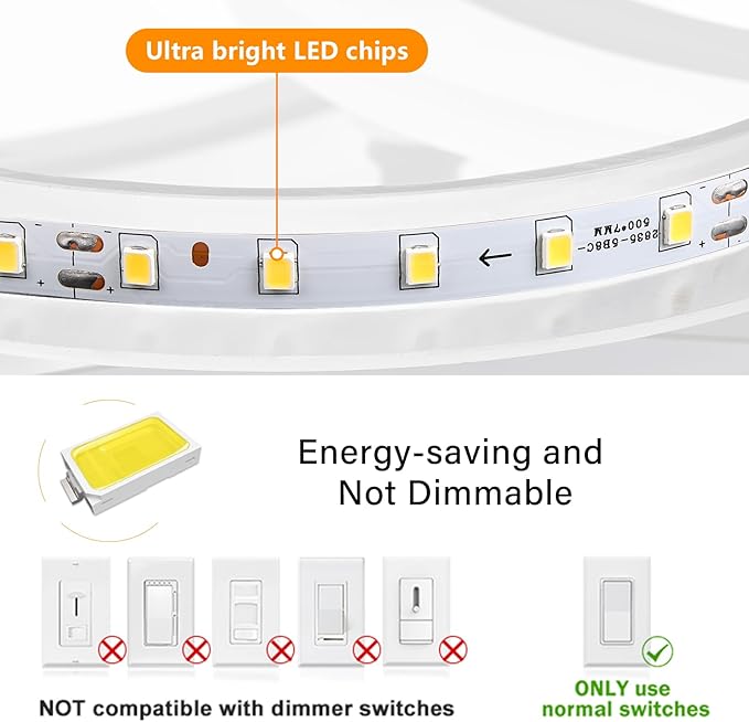 Modern LED Ceiling Light, White 8 Rings Flush Mount Ceiling Light, 4000K Lighting Fixture Ceiling Lamp for Kitchen, Bedroom, Living Room, Dining Room