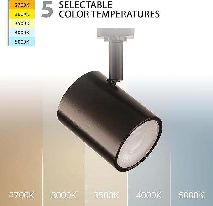 WAC Lighting Charge 8010 LED 27W 3 Light Track Kit with Floating Canopy Feed and 4Ft Track with End Caps 5-CCT Selectable Heads Fully Dimmable in Dark Bronze