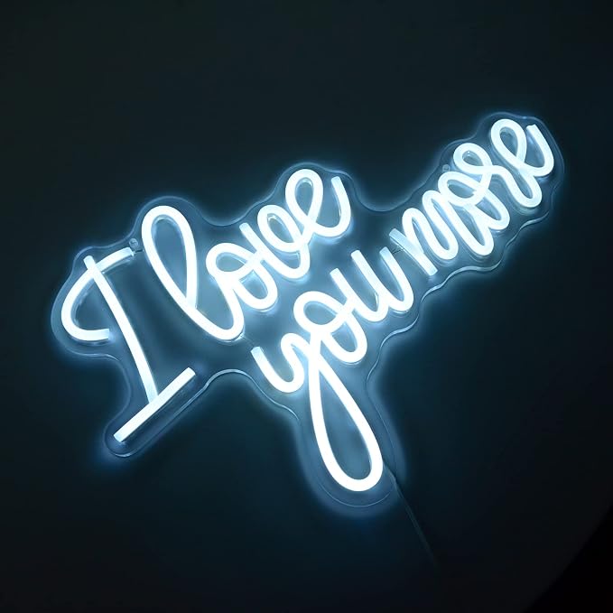 I Love You More Neon Signs Romantic Words LED Light Sweet Couple Signs Birthday Valentines Day for Her-Girlfriends or Wife Wedding Engagement Party Wall Decoration