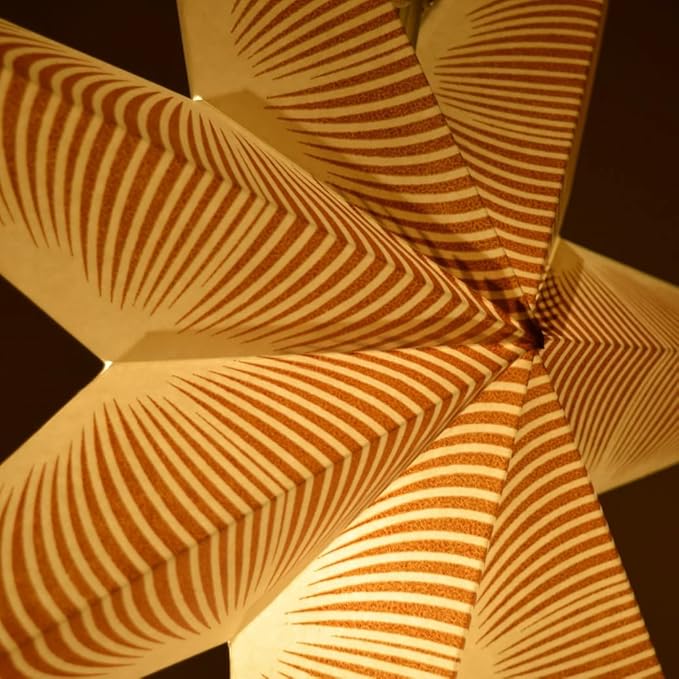 Corvus Gold Paper Lantern with 12 Foot Power Cord Included