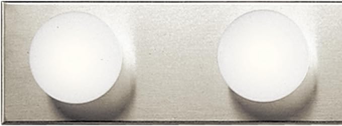 Kichler 8-Light Bathroom Vanity Light, Brushed Nickel | Linear bath bar vanity light for bathroom mirrors (48" x 4.25" x 2"), 628NI