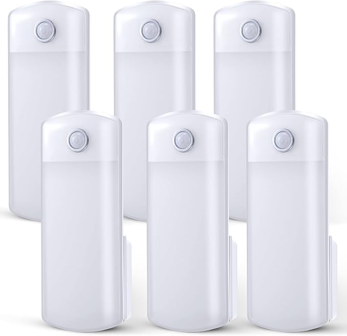 6 Pack 4 in 1 LED Power Failure Light for Home Emergency Power Outage | Rechargeable Plug in Flashlights with Motion Sensor, LED Emergency Light for Home Power Failure Black Outs Hurricane Supplies