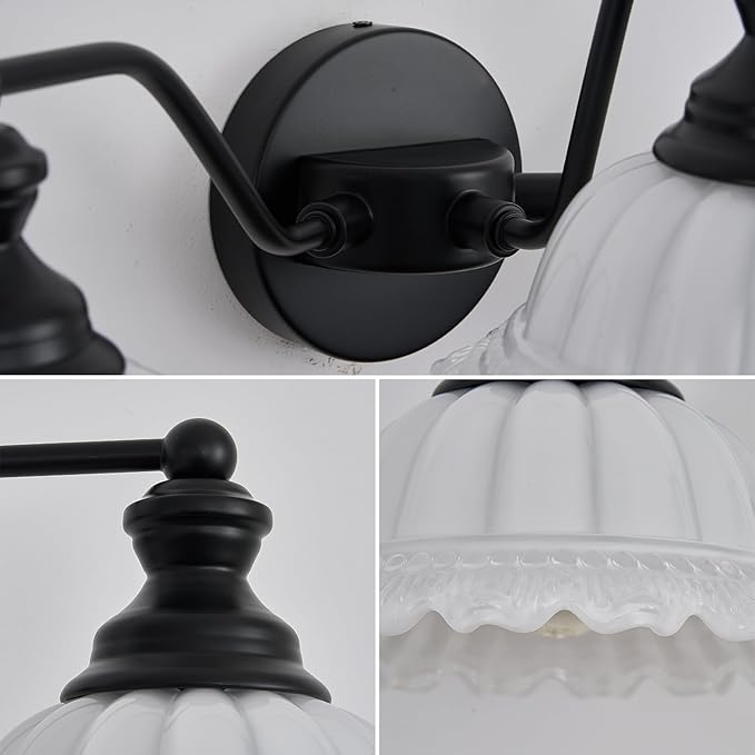 Black 3 Light Vanity Light Modern Bathroom Vanity Light Fixture