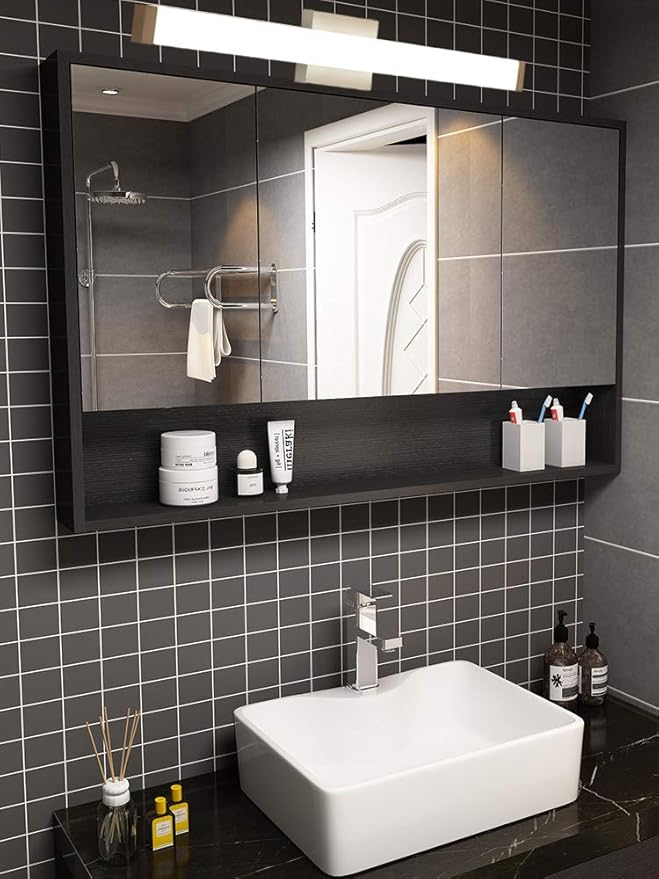 Bathroom Vanity Light Brushed Nickel Square LED 24 inch 14W Dimmable 4000K Natural White Light Wall Bar Lighting Fixtures Over Mirror