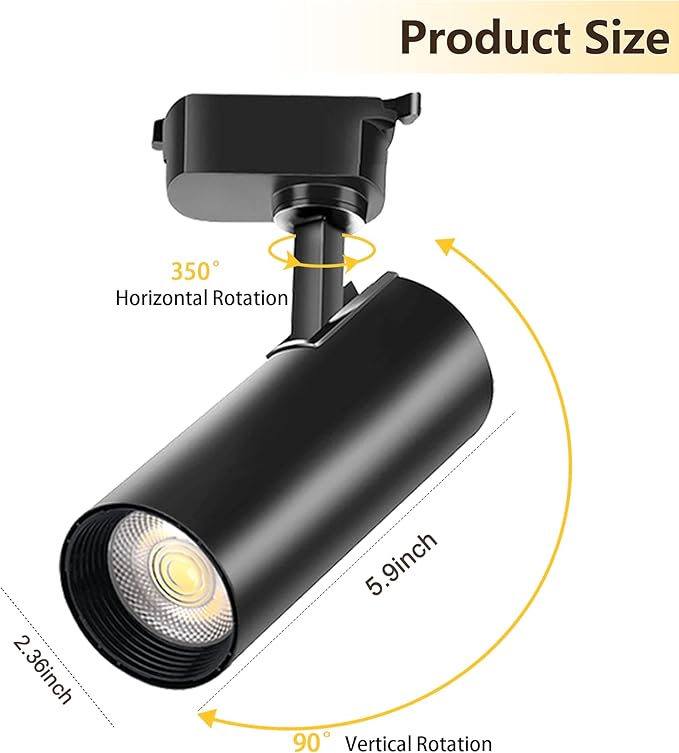H Type LED Track Lighting Kit, Track Lighting 12 Heads Cool Light 6000K 25W 2700lm High Brightness Dimmable Track Lighting System with 13ft Track Rail, Adjustable Angle Light Heads