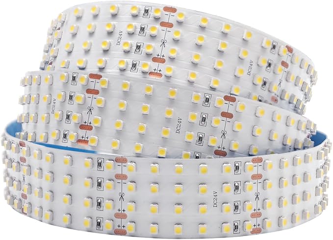 Quad Row Flexible LED Strip Lights, High CRI 95 DC24V 3528SMD 480LEDs/m 2,880Lumens/m- Super Bright LED Tape Lights for Photographic Lighting (Daylight White 6500K 3.28Ft/1M Non-Waterproof)