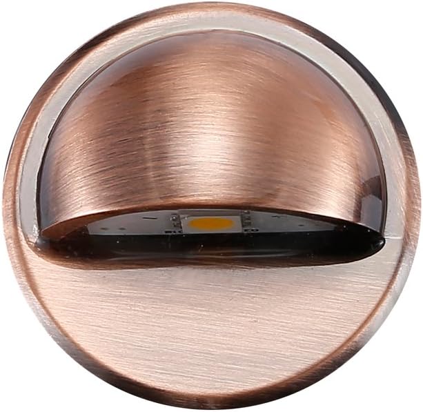 30pcs Low Voltage LED Deck Lights kit Φ1.38 Outdoor Garden Yard Decoration Lamp Recessed Landscape Pathway Step Stair Cold White LED Lighting, Bronze