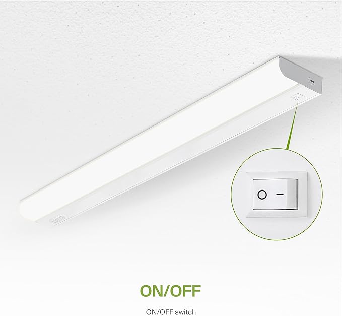 ASD 12 Pack 32 Inch Hardwired LED Under Cabinet Lights, On/Off & 5CCT Switch 2700K-5000K, 16W 1436LM CRI90+, Direct Wire Low Profile Linkable Fixture, Dimmable Under Counter Kitchen Lighting, White UL