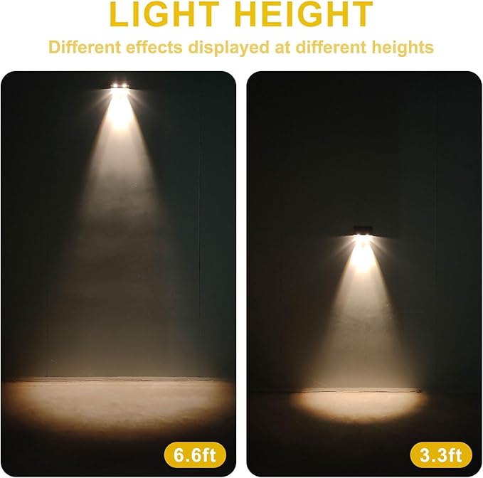 Solar Wall Lights Outdoor 3000K Warm White Downlights Waterproof LED Dusk to Dawn Solar Lights for House Number, Patio, Porch, Address Sign(1Pack, Downlight)