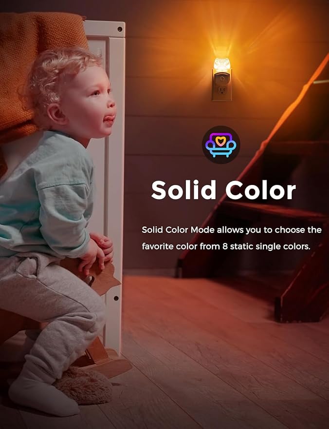 L LOHAS LED Night Light For Kids, Gamepad Shape Night Lights Plug into Wall | Plug in Night Light with Multi Color Personalized, Dusk to Dawn Sensor, Ideal for Boys, Game's Room Decor, Bedroom 1 Pack