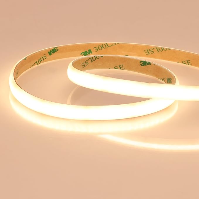 JOYLIT PRO+ 24V LED Strip Diffused 16.4FT 3000K 510LM/FT Bright Waterproof | CE UL, CRI 92+, 280LEDs/m Warm White, 10MM, Dotless, Dimmable, Self-Adhesive, for Kitchen Cabinet,Cove(Lights Only)