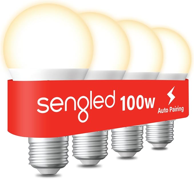 Sengled Alexa Light Bulbs 100W Equivalent, Smart Light Bulbs 1500 LM Bluetooth Mesh, Smart Bulbs That Work with Alexa Only, High Brightness, Soft White A19 2700K Dimmable Bulb, No Hub Required, 2 Pack