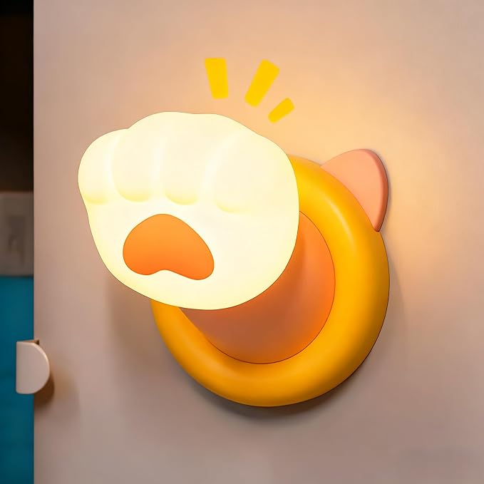 Night Light for Kids, Magnetic Wall Light, Bedside Touch Lamp, Funny Dimmable Silicone Nightlight, Funny Gifts for Women Men Family Friends Neighbors, Kitchen Office Room Decor(Cat Claw)