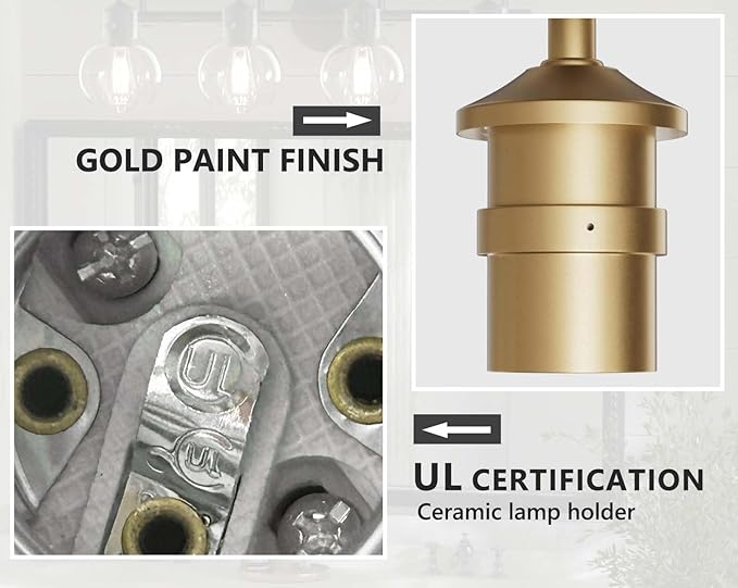 2-Light Gold Bathroom Light Fixture, Modern Bathroom Vanity Light Over Mirror Two Light Brushed Gold Vanity Lights for Wall Sconce Lighting, E26 Base,Gold