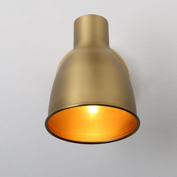 Dimmable Vintage Metal Wall Sconce - Adjustable Light Head, Hardwired Bedside Vanity Light for Bedroom, Bathroom & Dining Room