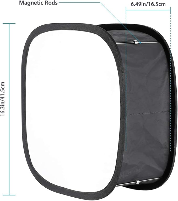 NEEWER 2 Pack LED Light Panel Softbox for 660 480 Video Light, Outer 16.3"x6.5", Inner 9.8"x8.7" Foldable Diffuser for Photo Studio Shooting