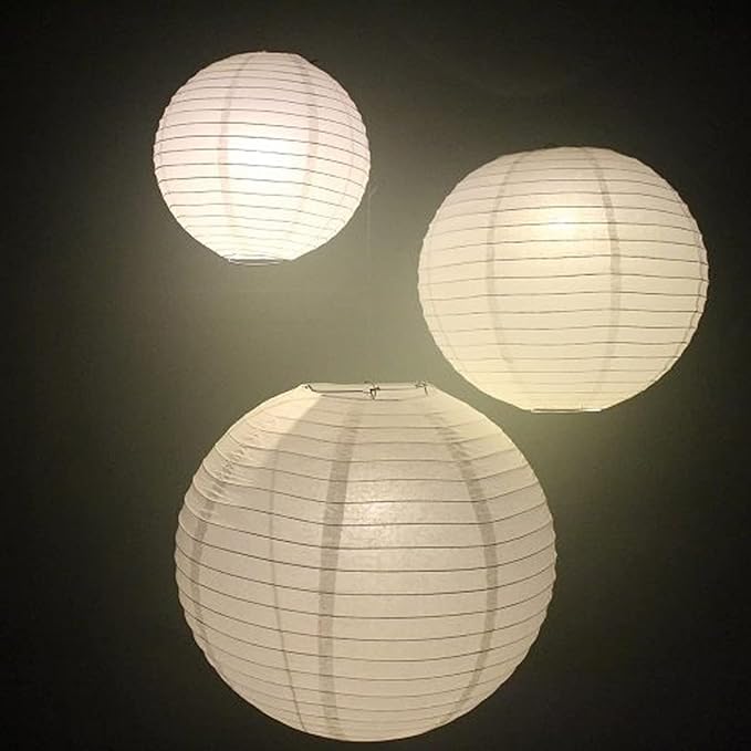 30 Pack Paper Lantern Lights Battery Operated Warm White Hanging LED Lights Super Bright Easy Use Decorative Lighting for Outdoor/Indoor Wedding Camping Party Events Balloon Lanterns,Last 36 Hours