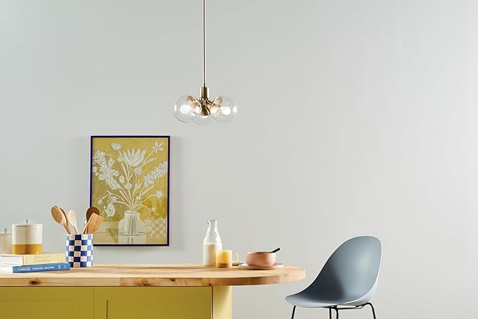 Kichler Silvarious 3-Light Convertible Pendant, Soft Modern Light with Clear Glass in Polished Nickel, for Hallway, Dining Nook, Bedroom or Kitchen (9.5" x 16.5"), 52700CPZCLR