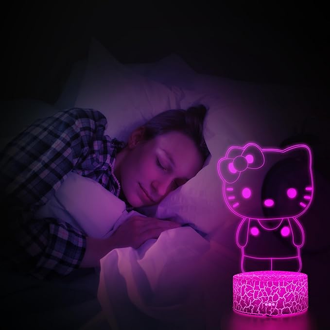 Cartoon Night Light,Cute Night Light, Anime Charater 7 Color Change Decor Lamps,Gifts for Christmas Birthday