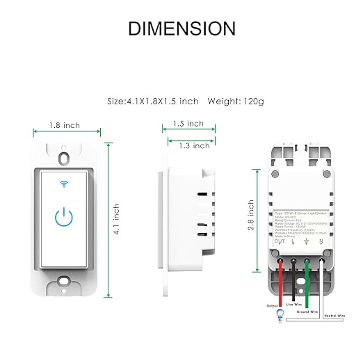 Smart WiFi Light Switch 3 Gang Compatible with Alexa and Google Home