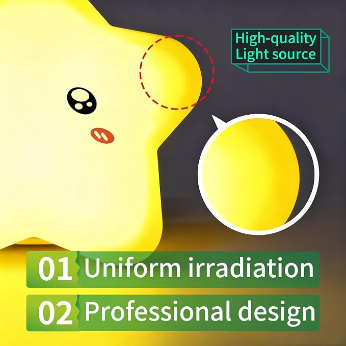 2 Pack Star Night Light with Remote,Plug-in Dimmable Nightlight for Kids, 3 Color Modes,10 Brightness Levels,Timer Function,Soft Glow, Energy Efficient,Ideal for Bedroom,Hallway, Bathroom