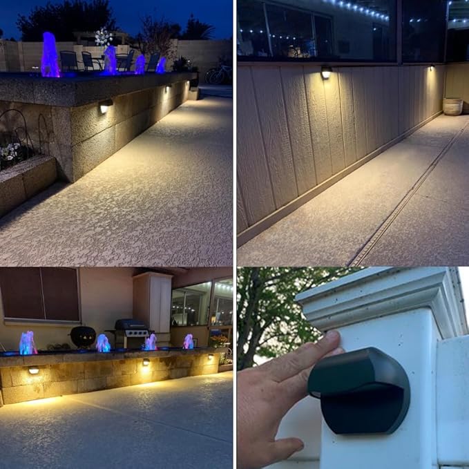 Outdoor Deck Lights LED Low Voltage Landscape Lighting 2.5W 12V | Cast Aluminum Patio Post Step Lights Fence Retaining Wall Mounting Light Warm White Textured Black Finish Pack of 2