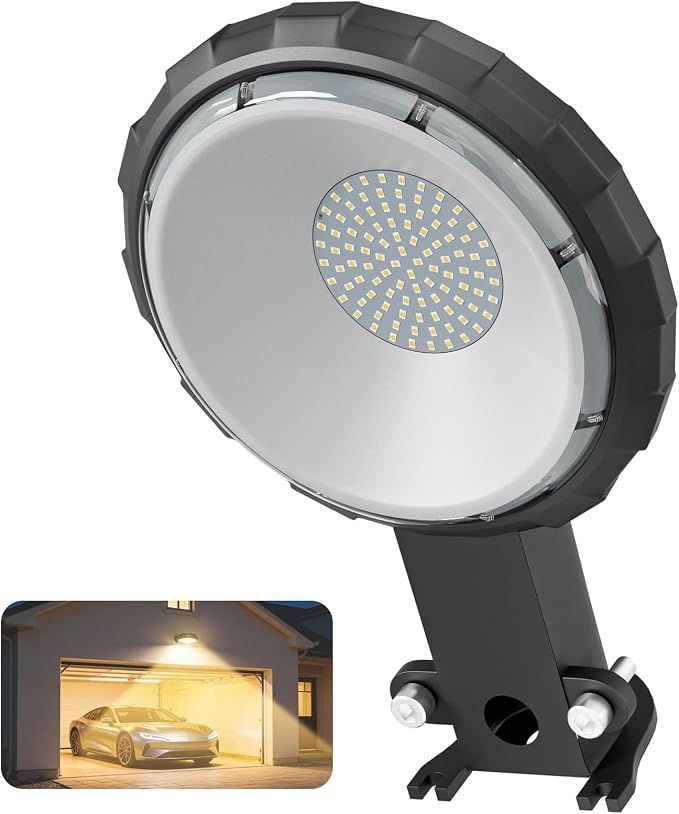 Karjoefar 100W LED Barn Light with 10000LM 5000K Warm Light | Dusk to Dawn Outdoor Lighting with IP65 Waterproof, Security Yard Outdoor Lights for Yard, Street, Warehouse, Garage Use