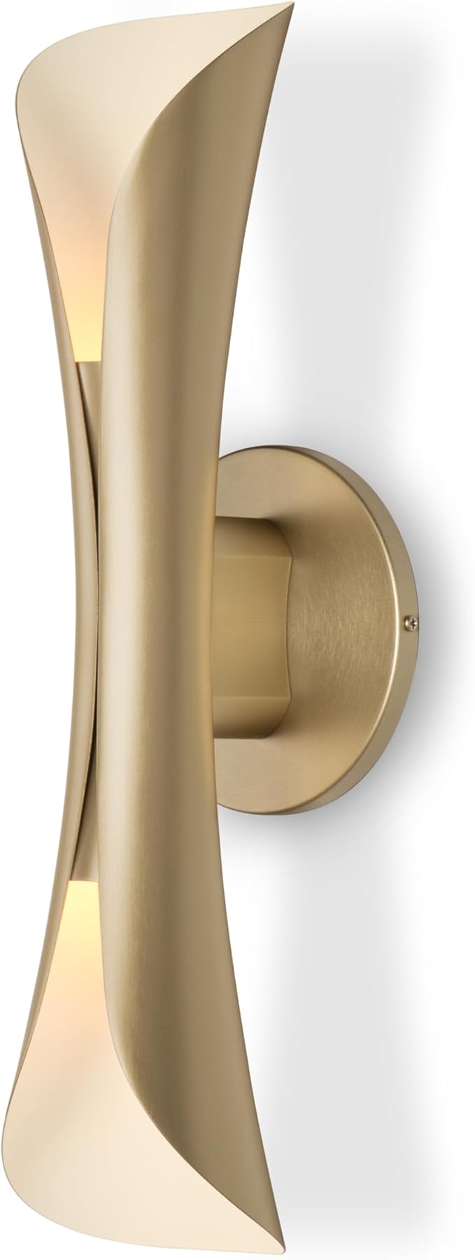 Tubicen Gold Wall Sconce Hardwired Elegant Modern Movie Theater Sconces Lighting Up Down Indoor 15.7" H Dimmable Decorative Accent Wall Lights for Living Room Bedroom Hallway Stairway
