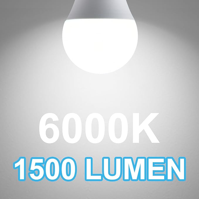 2PK Garage Door Opener Light Bulbs, 1500LM Ultra Bright, Minimize Interference, Compatible with Most Garage Door Openers, 12W, 6000K White, 120V, A19 Bulbs with E26 Base