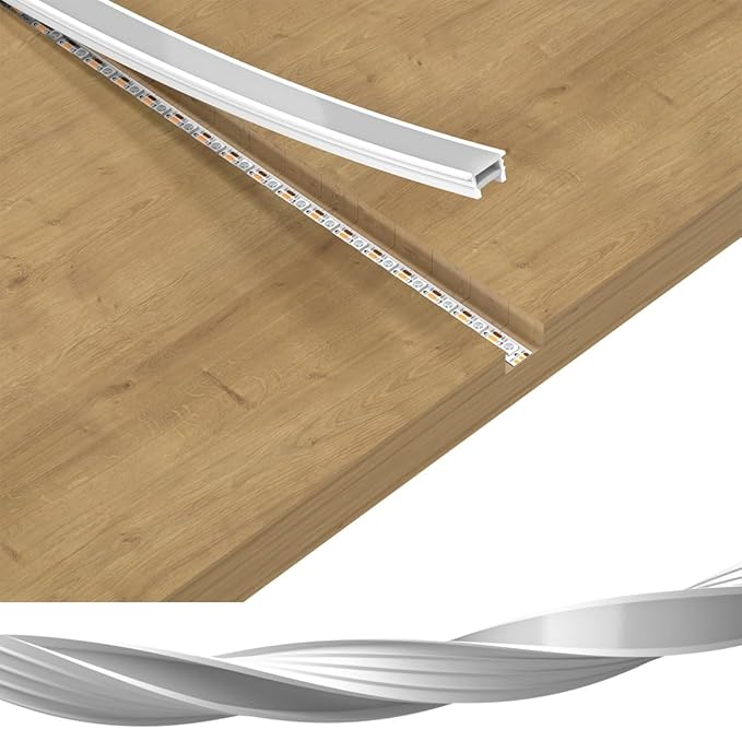 BTF-LIGHTING Silicone LED Channel System 49.2Ft Flexible Milky White Cover DIY Spotless Tube for ≤10mm Width LED Strip,Neon Rope Light Channel Diffuser, for Kitchen Cabinet, Room, Patio(No LED Strip)