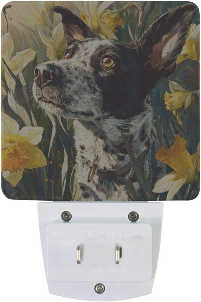 Puppy Dog Night Light Dusk to Dawn Sensor LED Night Dimmable Nightlight Lights Plug into Wall for Living Room