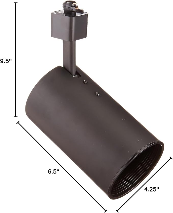 NUVO TH201 R20 Straight Cyl Track Head, Black