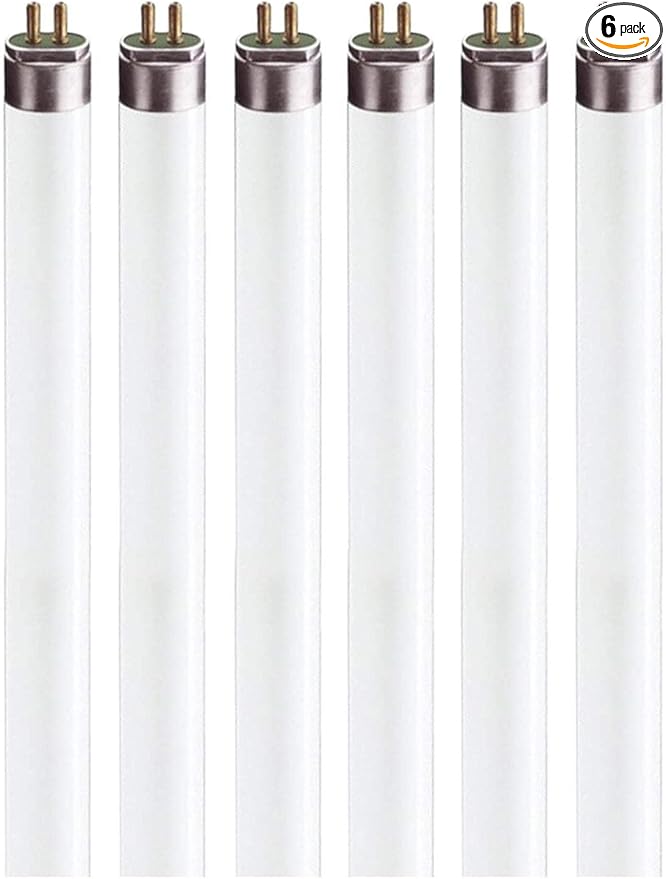 Circle F8T5 Flourescent Light Bulbs - 12 inches Under Cabinet Bulb - Cool White 4100k 8 Watt Tube Bulb - Pack of 6