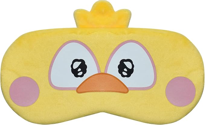 Cute Sleep Masks Cartoon Animal Eye Mask Plush Sleeping Mask & Travel Blindfold - Funny Novelty Eye Shade for Women Men (Chick)