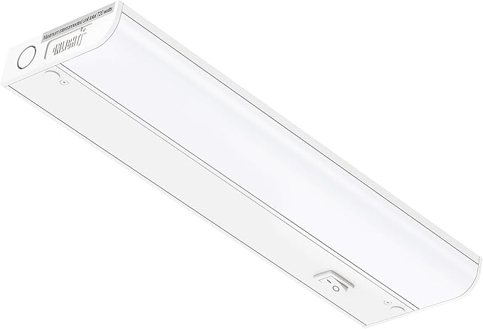 GETINLIGHT Inlight 12-inch Hardwired Only LED Under Cabinet Lighting, Soft White(3000K), Dimmable, Matte White Finished, ETL Listed, IN-0201-11-WH