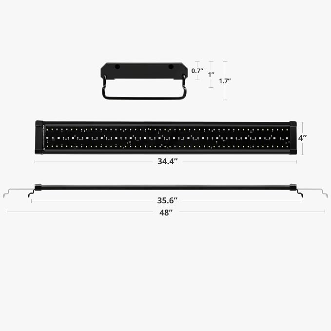 NICREW 36W Saltwater Aquarium Light, Marine LED Reef Light for Corals, Programmable Timer Controller, 36 to 48-Inch