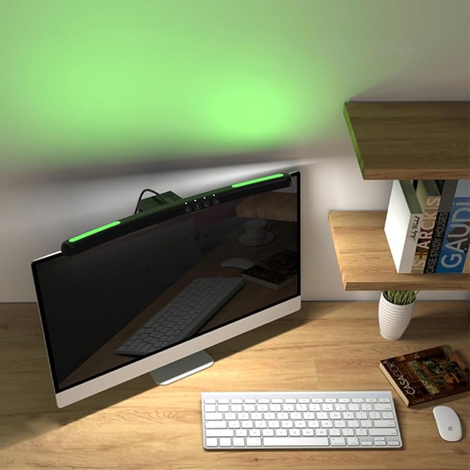 Computer Monitor Light Bar Curved Screen Hanging Light with RGB Colorful Ambient Light Four Modes Touch Control Eye Protection LE13 B