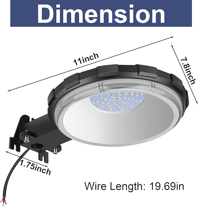 Karjoefar 100W Dusk to Dawn Outdoor Lighting with 10000LM 5000K Daylight | LED Barn Light with IP65 Waterproof, Security Yard Outdoor Lights for Outdoor, Yard, Street, Warehouse, Garage Use
