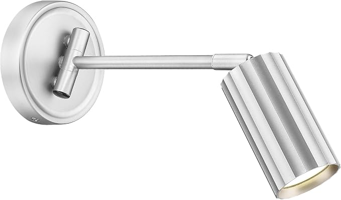 FEMILA LED Track Light for Kitchen, 3000K Bulb Included, Brushed Nickel | GU10 base adjustable-length swing arm sconce, 180° arm, 90° tilt, and 350° rotation for focused lighting