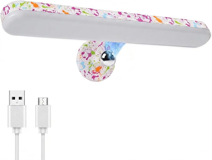 Benreom Rechargeable Wireless Vanity Light for Mirror, Magnetic LED Bar | Adjustable Color, Brightness and Angle with Cordless Stick-On Design for Makeup Mirrors and Renter-Friendly Decor