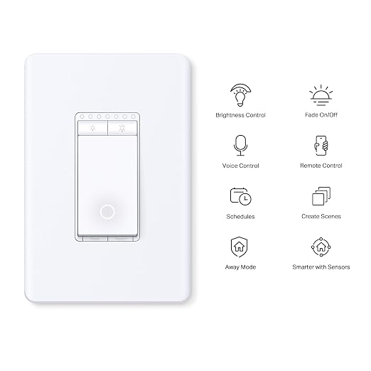 TP-Link Tapo Smart Dimmer Switch, Single Pole, Neutral Wire Required, 2.4GHz Wi-Fi Light Switch Compatible with Alexa and Google Home, UL Certified, No Hub Required, White, Tapo S500D(4-Pack)