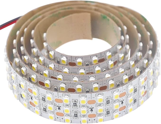 DC12V High CRI 95 White LED Strip Lights - Triple Row Daylight White 6000K 360LEDs 3528SMD Flexible LED Tape Lights For Photography, Trunk lighting(12V 6000K 1m/3.28', Non-waterproof IP20)