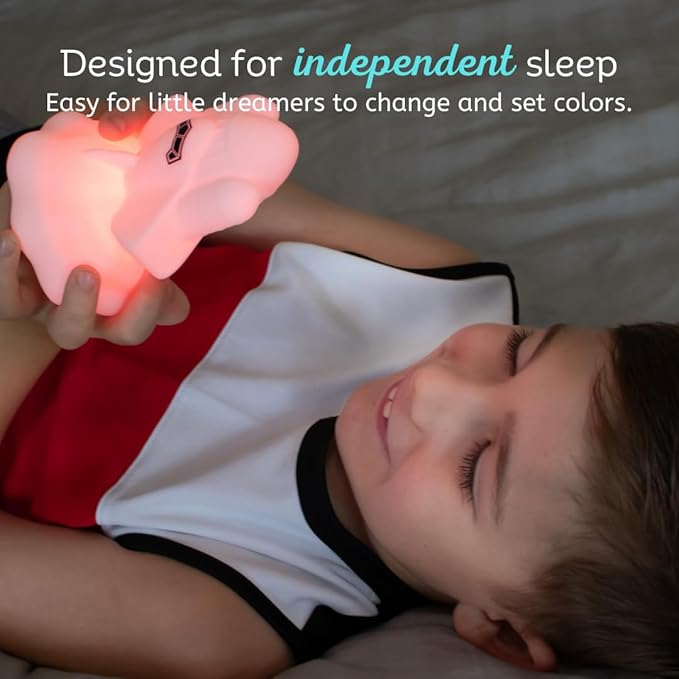 Lumipets Space Rocket LED Baby Night Light, Cordless, Touch Control, Soft Silicone Material, 8 Lulling Colors, Portable