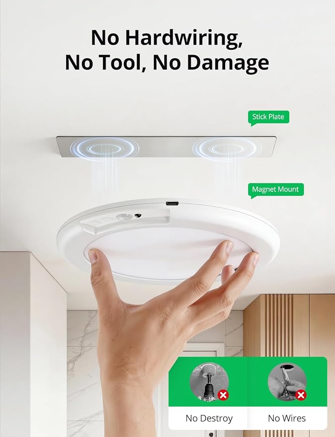 Bojim 2 Pack RGB Rechargeable Waterproof Shower Light for Bathroom Inside | 12 Color Changing Motion Sensor Wireless LED Mood Battery Operated Wall Lights with Remote for Bedroom Party