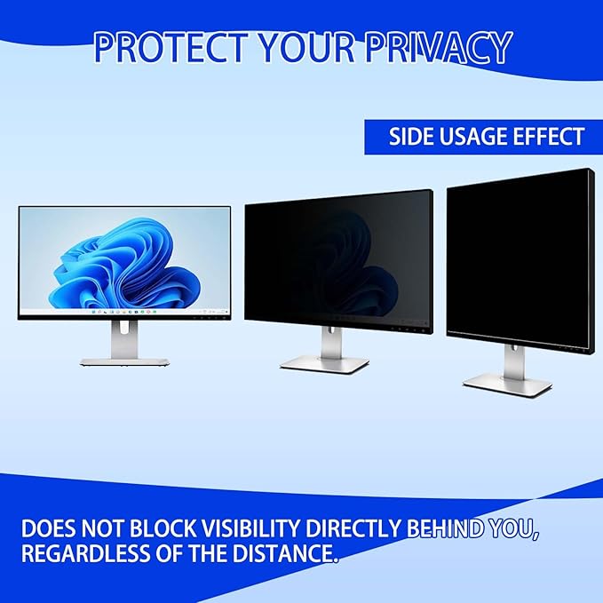 24 Inch Privacy Screen for Monitor with 16:9 Widescreen Monitor Blue Light Screen Protector - Anti-Glare - Anti-Scratch Protector Film for Data Confidentiality Privacy Shield [2 Pack]