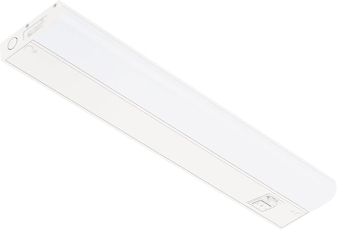 GETINLIGHT 18-Inch Hardwired Only LED Under Cabinet Light, 5-CCT Selectable | Choose from 2700K, 3000K, 4000K, 5000K, or 6000K. Dimmable with a matte white finish. ETL Listed. Model: IN-0201-12-WH-5C