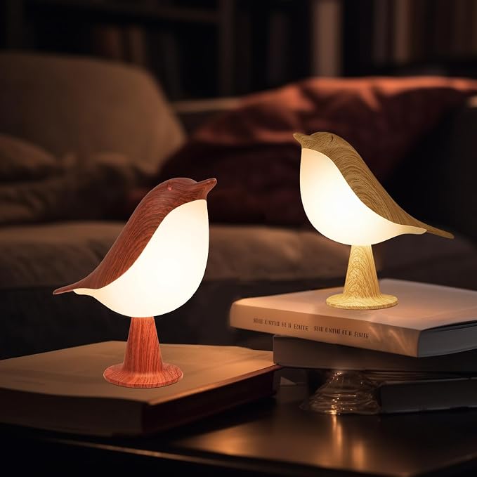 Bird Lamp, Rechargeable Cordless Lamp with Touch Control for Home Decor | Cute Bird Night Light, Rechargeable Table Lamp with 3 Color Modes & Dimmer for Bedroom,Home Decor & Gift for Bird Lovers