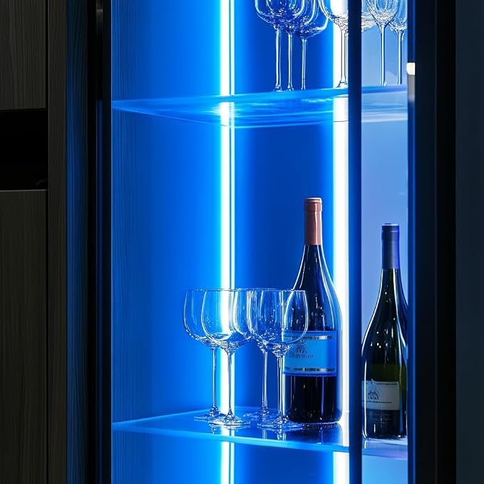 LED Strip Lights 24V COB, ICE Blue, 16.4ft (No Power Supply) | Dotless High Density, 14W/m, 8mm Width, Cuttable Flexible for Home DIY Commercial decoration projects