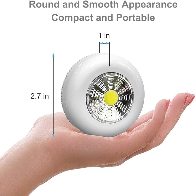 Tap Light Push Lights, 56-Pack Small Bright LED Puck Light Touch Night Lights Battery Operated Stick on Light for Closet Kitchen Cabinet Classroom DIY Letter Lights Holiday Party Decorations